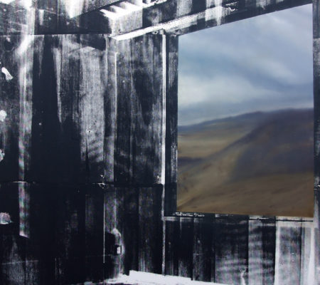 Eva Nielsen, Zamak II, oil, acrylic and silkscreen on canvas, 200x170cm