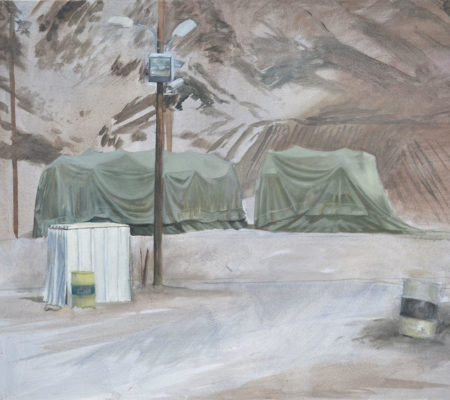 Nathanaëlle Herbelin, "Base Shahamon", 2013, oil on canvas, 54 x 65 cm