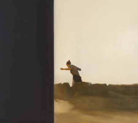 Tim Eitel, "Hinter Felsen", 2016, huile sur toile, 115 x 90 cm