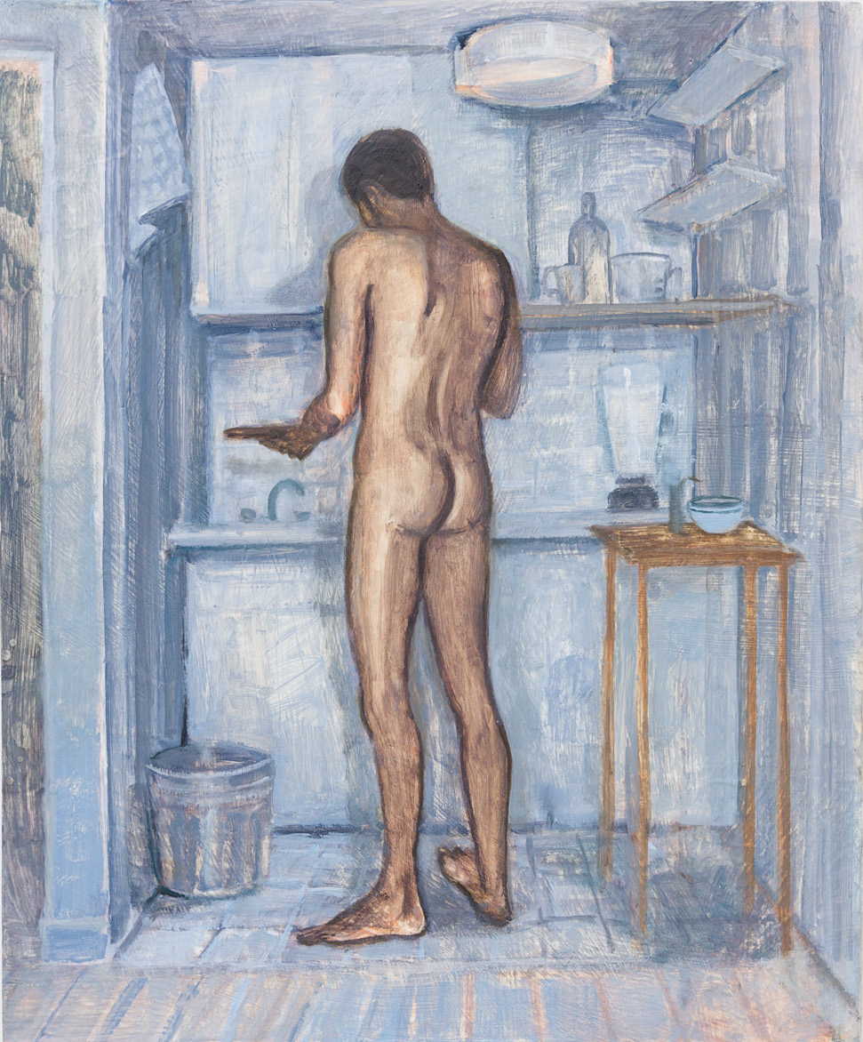 Kitchen, 2019, huile sur bois, 46 x 48 cm