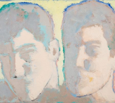 Simon Martin, Amoureux rétro-éclairés II, 2019, huile sur toile, 18 x 24 cm_web