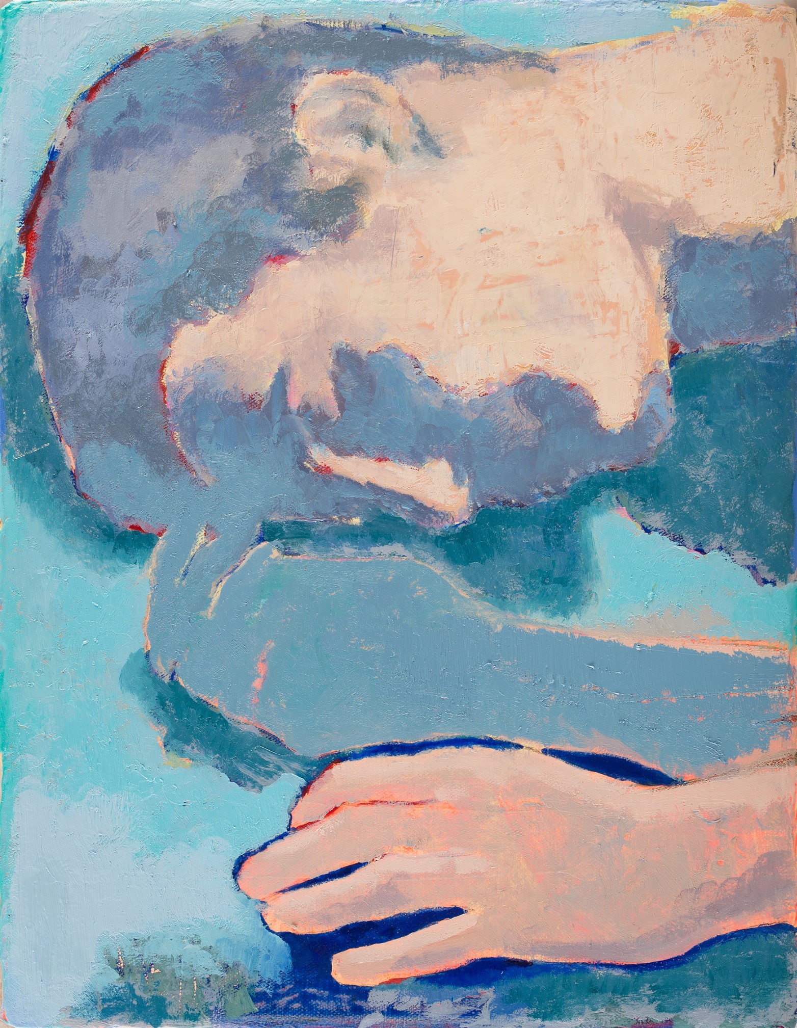 Simon Martin, Sans titre (sommeil), 2019, huile sur toile, 35 x 27 cm_web