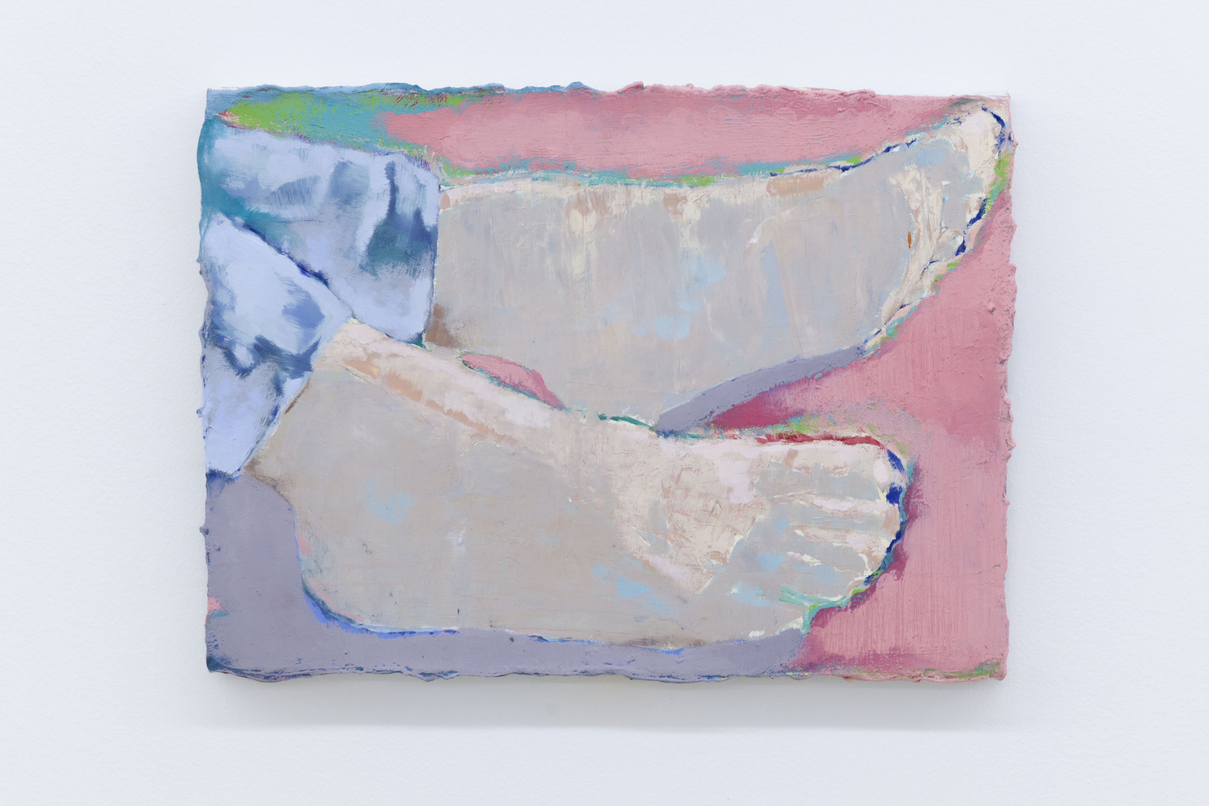 Les pieds nus le toit, 2020, huile sur toile, 25 x 33 cm_photo Julie Coulon_web_2