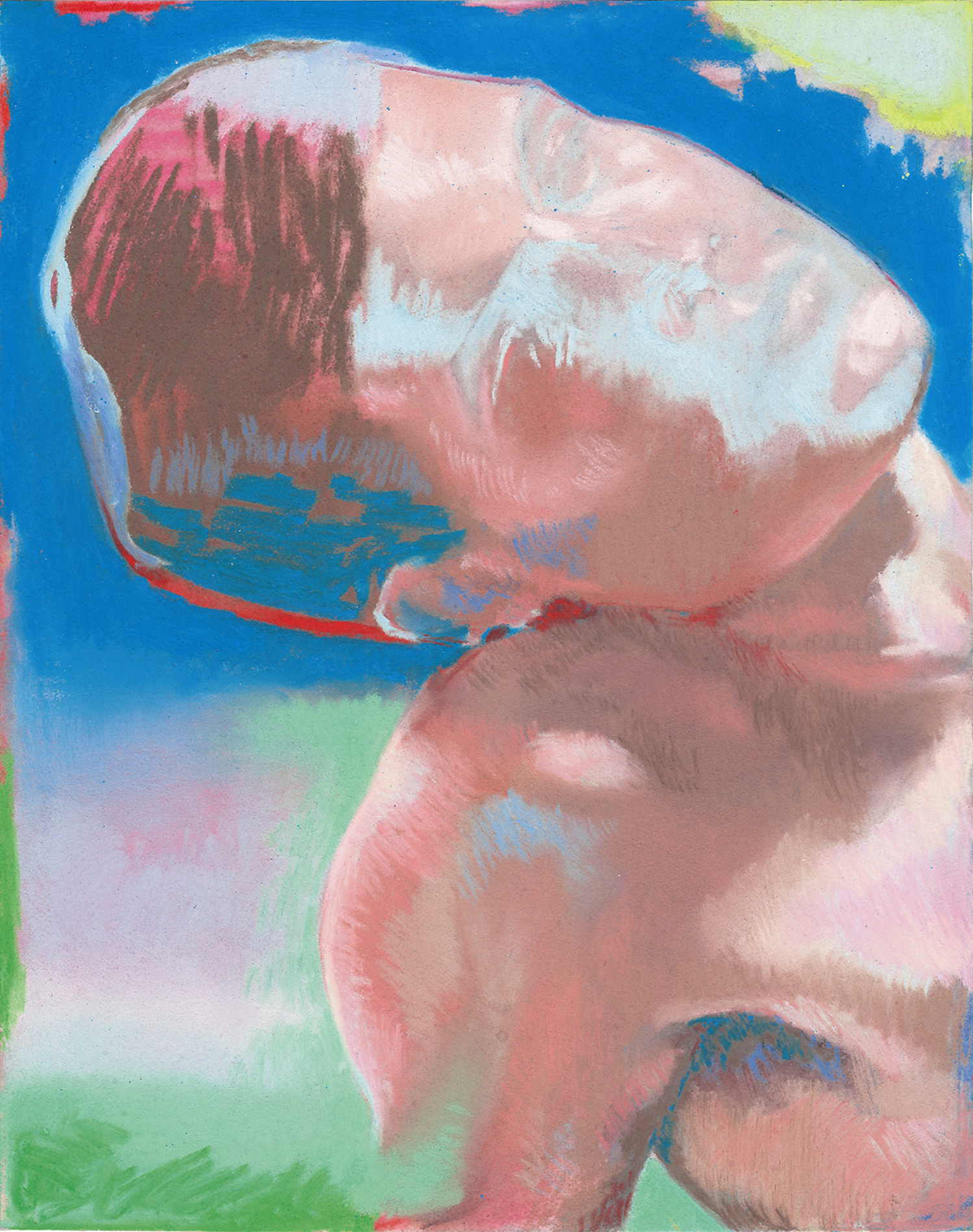 Portrait au soleil gris, 2020, pastel sec sur papier, 24 x 19 cm_web