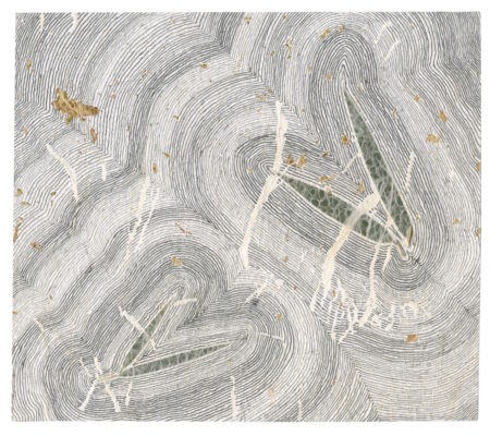 Sans titre (1), 2015, papier de riz avec incrustations et graphite, 19,5 x 22 cm_crédit JL Vilmouth