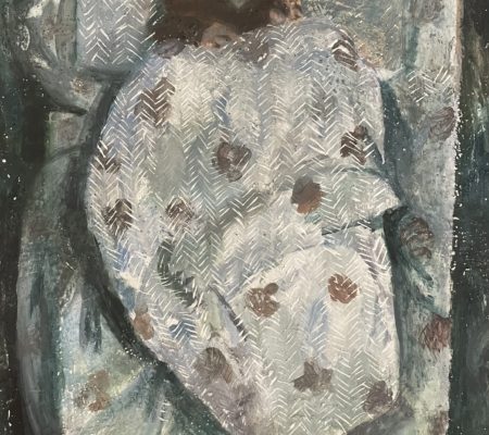 Madeleine et Clément, version 3, huile sur bois, 27 x 22 cm