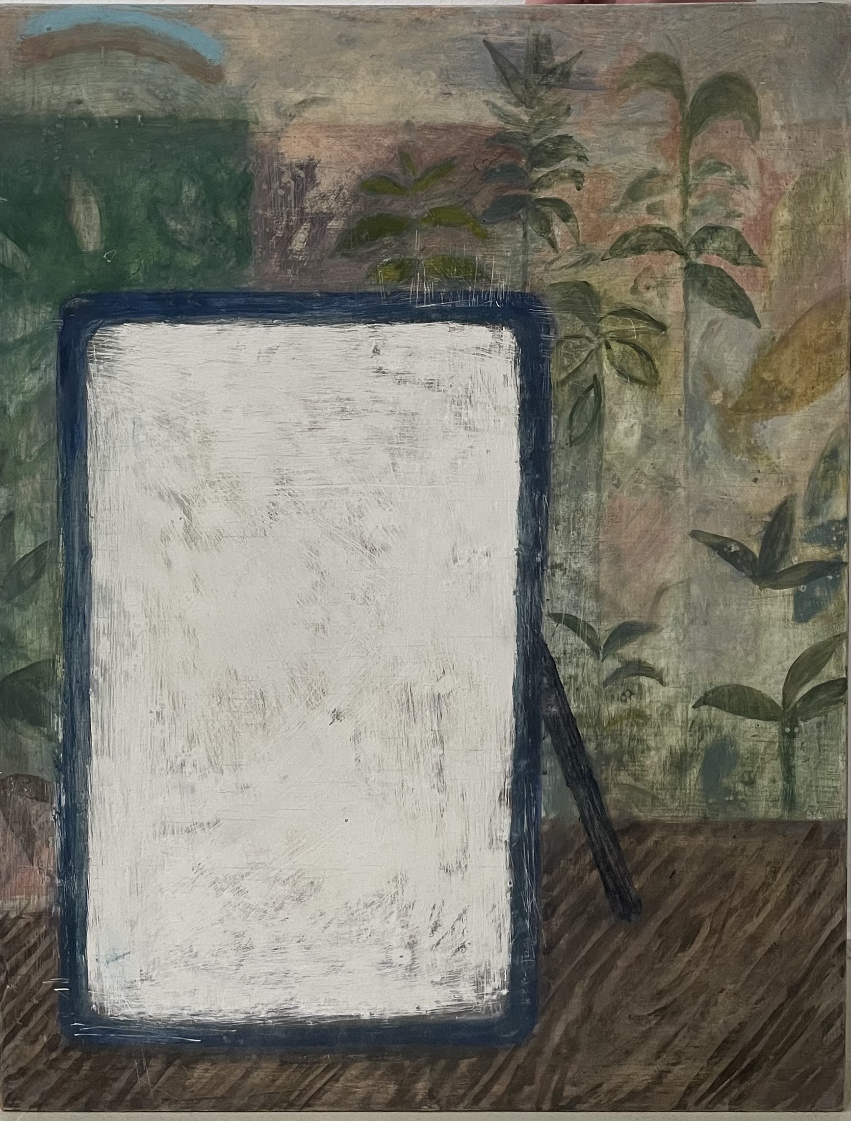 Miroir, 2020, huile sur bois, 27 x 35cm