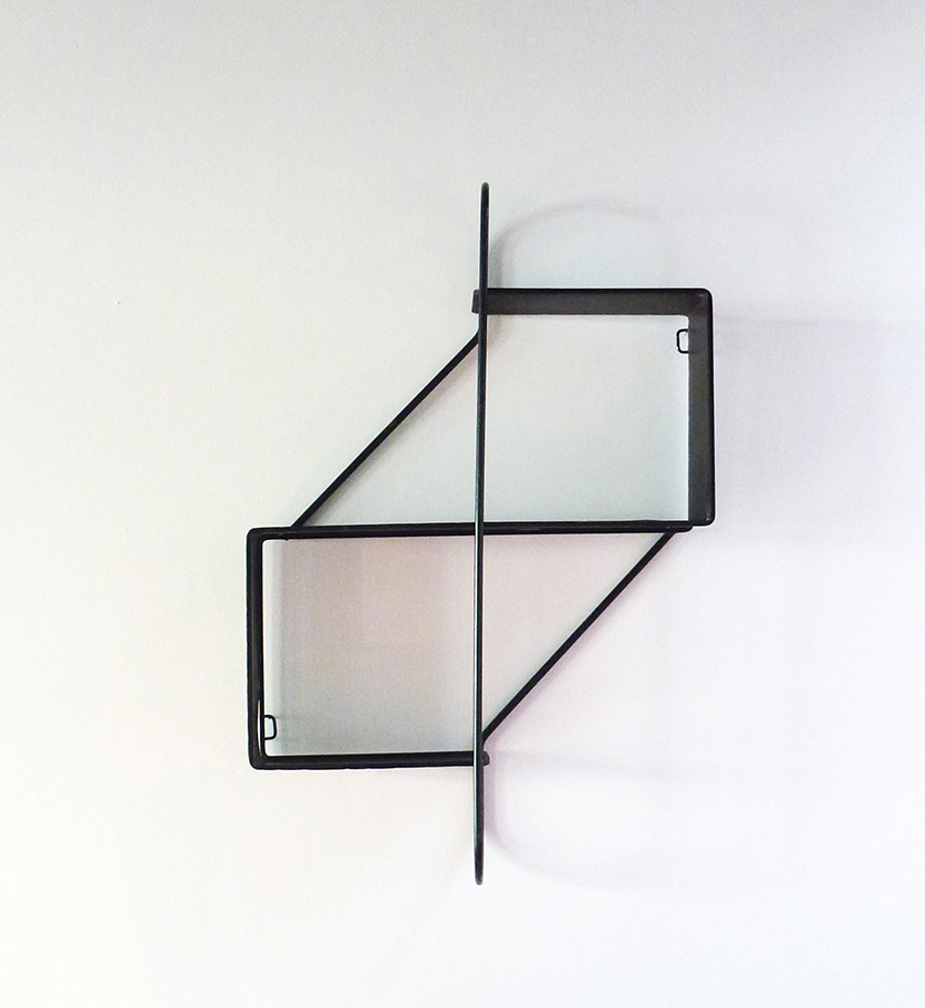 Étagère Design Vintage Mathieu Matégot Forme 'S' 1955 - Métal Noir, 85x20x50 Cm, Pièce Rare De Collection
