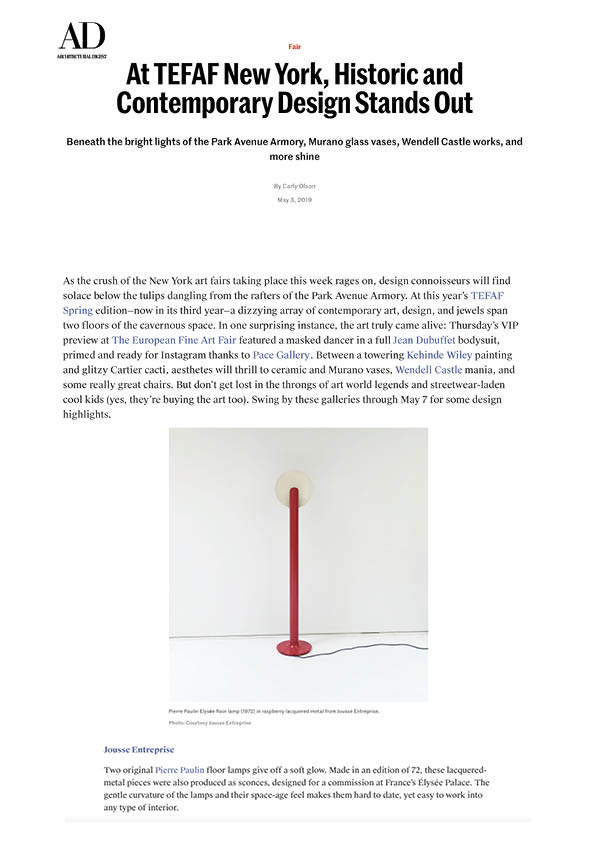 jousse_entreprise_AD_TEFAF_NY_mai 2019